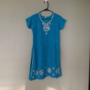 Blue Frock Suit - Indian Wear